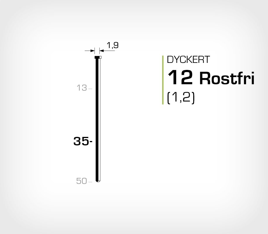 Dyckert rostfri 12/35 SS (SKN 12-35 SS)