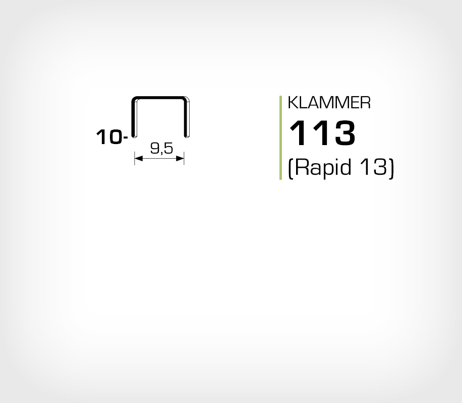 Klammer 113/10 (Rapid 13/10 Strong)
