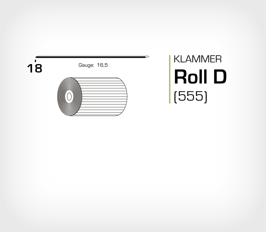 Klammer Roll D/18 (555-18) - Emballageklammer