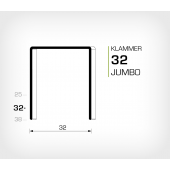 Klammer 32/32 Jumbo - För trippelwell