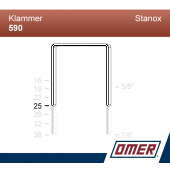 Klammer 590/25  - Emballageklammer