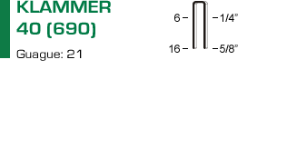 Klammer 40 (690) för klammerpistol 4097.16 SL