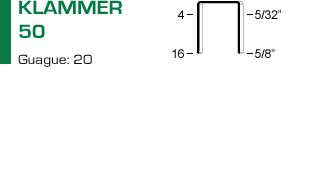 Klammer 50 för klammerpistol 50.16