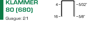 Klammer 80 (680) för klammerpistol 80.16 NF