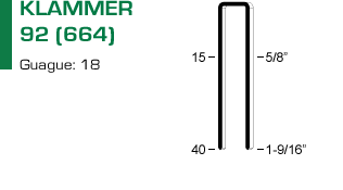 Klammer 92 (664) för klammerpistol 92.740