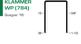 Klammer WP (784) för klammerpistol WP.738